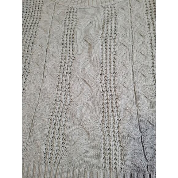 Full Circle Trends Green Crew Neck Crop Cable Knit Pull Over Sweater Size XL - Picture 4 of 6